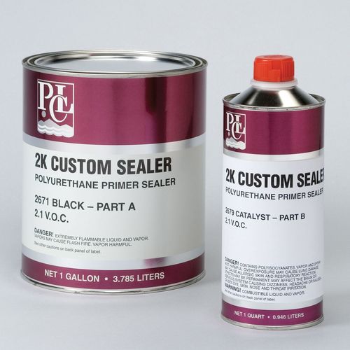 PCL 2671GL 2671-1 2K Custom Sealer, 1 gal Can, High Gloss Black, 486 sq-ft/gal Coverage