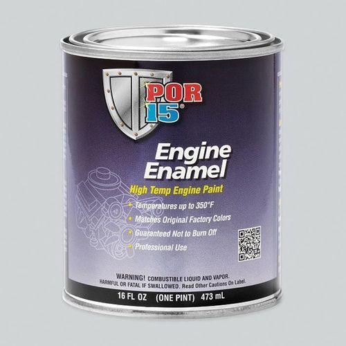 High Temperature Engine Enamel Paint, 1 qt Can, Gloss Black, Liquid, 30 to 60 min Curing