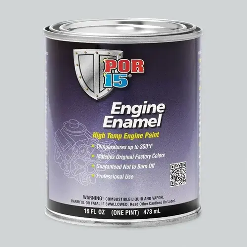 High Temperature Engine Enamel Paint, 1 pt Can, Gloss Ford Green, Liquid, 30 to 60 min Curing