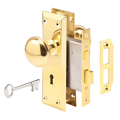 Polished Brass Keyed Mortise Caselock