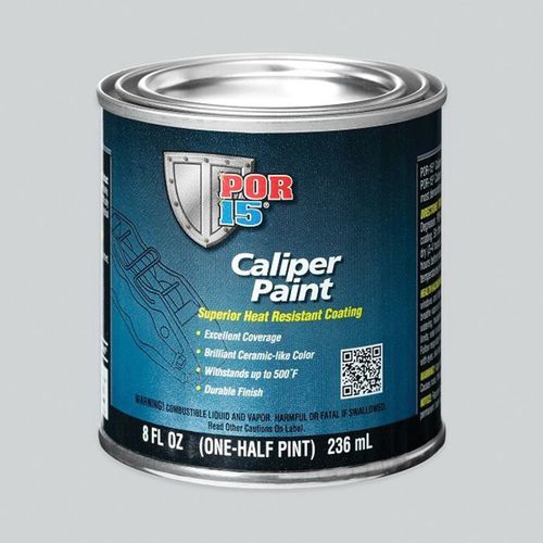 POR-15 42506 Superior Heat Resistant Caliper Paint, 8 oz Can, Ceramic Coating Silver, Liquid, 3 to 4 hr Curing