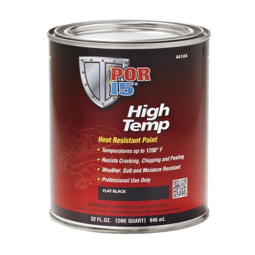 POR15 44304 Heat Resistant High Temperature Paint, 1 qt Can, Aluminum