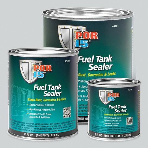 Fuel Tank Sealer, 8 oz Can, Semi-Transparent Silver, 250 to 450 sq-ft/gal Coverage, 96 hr Curing