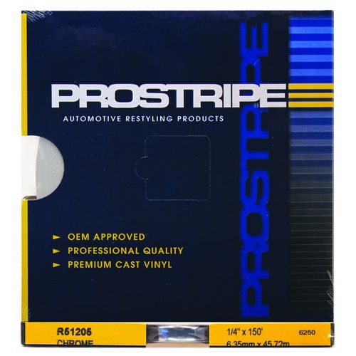 Prostripe R51205 1/4"X150'PRO-CHROME