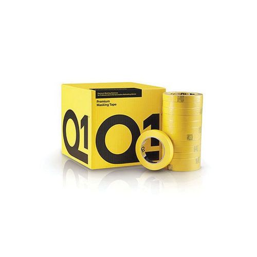 Q1 MT118 MTQ118 Premium Masking Tape, 55 m x 18 mm, 125 um THK, 48/case, Sun Yellow