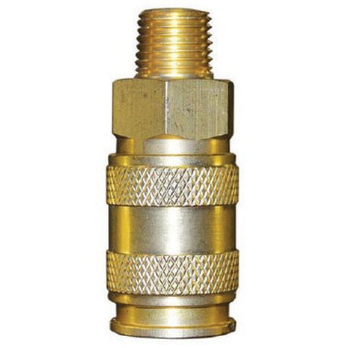 High Flow Quick Disconnect Coupler, 1/4 in, Male, Brass