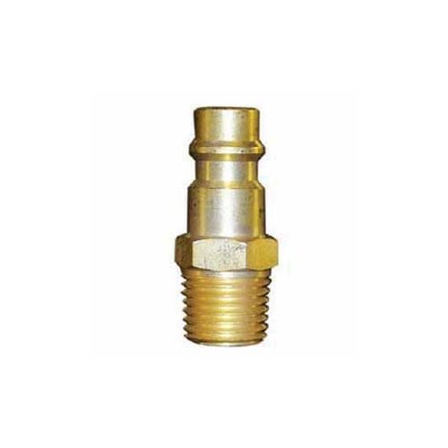 High Flow Quick Disconnect Plug, 1/4 in, Male, Brass