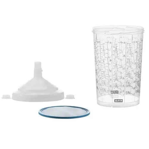 Multi-Purpose Disposable Cup with Lid and Filter, 0.6 L, Use With: SATAjet 5000 B