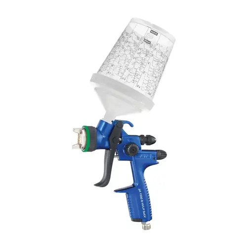 HVLP Solvent Spray Gun with Cup, 1.3 mm Nozzle, 0.3, 0.6, 0.9 L Capacity