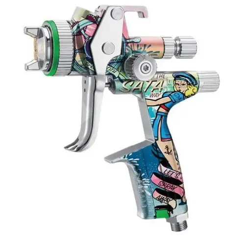 HVLP Standard Water Solvent Borne Spray Gun, 0.3, 0.6, 0.9 L Capacity