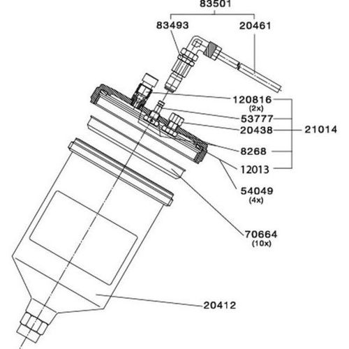 Gasket, Use With: Agitator Cup Aluminum Lid