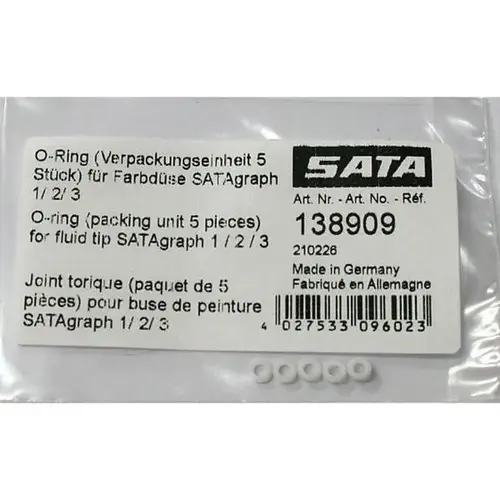 O-Ring Kit, Use With: SATAgraph 1, 2, 3 Paint Nozzle