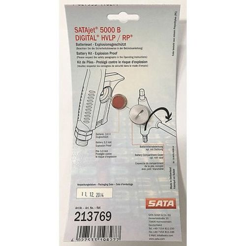 Battery Kit, Use With: SATAjet 5000 B Spray Gun