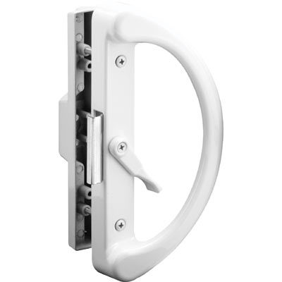 White Clamp-Style Surface Mount Handle with 4-15/16" Screw Holes