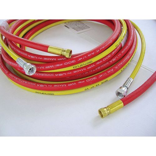 Dual Line Hose Set, 1/4 x 3/16 in, 25 ft, Red/Yellow