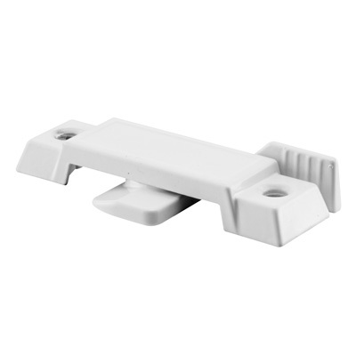 CRL F2590 White Sliding Window Lock with 2-1/4" Screw Holes and 3/8" Latch Projection