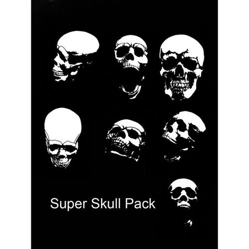 T8 Pro Series 1 Super Skull Stencils Pack, 7 mil THK, Mylar