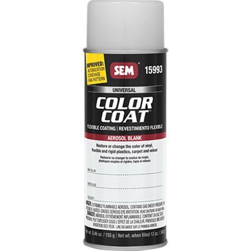 Color Coat 15993 Aerosol Blank, 16 oz, Use With: Vinyl and Plastic Refinishing