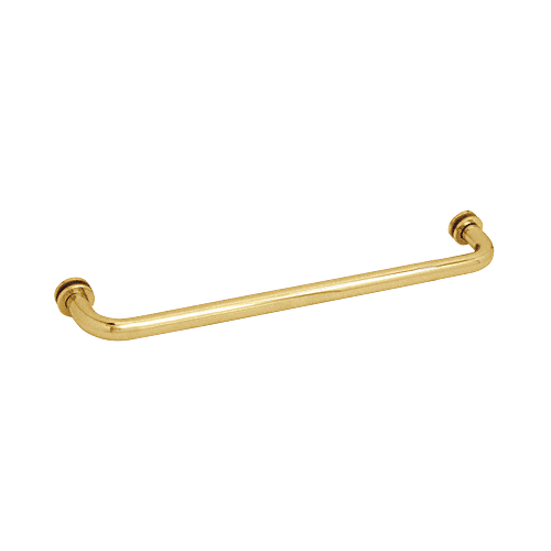 Polished Brass 24" Single-Sided Towel Bar for Glass