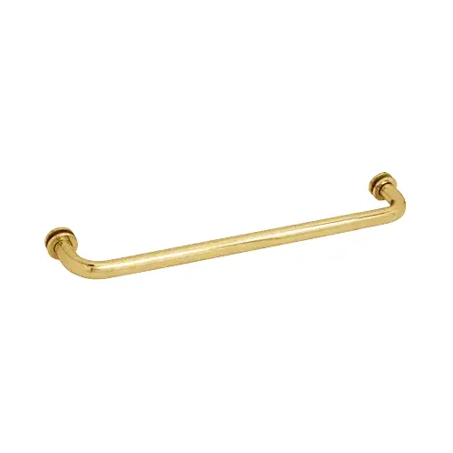 CRL SDTBS24BR Polished Brass 24" Single-Sided Towel Bar for Glass