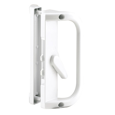 White Surface Mounted Hook Style Handle 6-5/8" Screw Holes