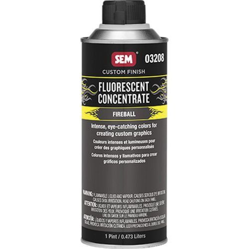 SEM 03208 Custom Finish Fluorescent Concentrate, 1 pt Aerosol Can, Fireball, 4:1 and 1:1 Mixing