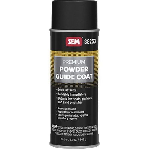 SEM 38253 Premium Powder Guide Coat, 16 oz Aerosol Can, Black, Aerosol