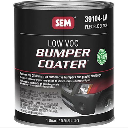 Low VOC Bumper Coating, 1 qt Can, Flexible Black, 180 sq-ft/gal Coverage