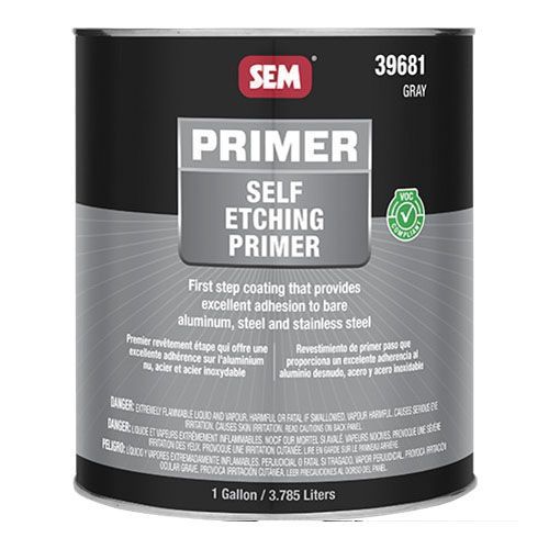 SEM 39681 Self-Etching Primer, 1 gal Round Can, Gray, Low VOC VOC
