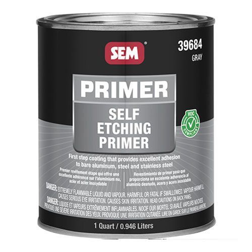 Self-Etching Primer, 1 qt Round Can, Gray, Low VOC VOC