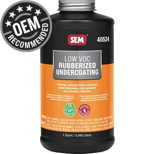 Low VOC Rubberized Undercoating, 1 qt Can, Black, Liquid