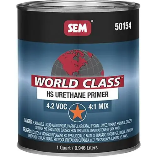 HS Urethane Primer, 1 qt Can, Neutral Gray, 4:1 Mixing, 340 sq-ft/gal Coverage