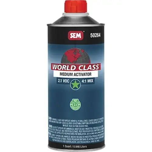 Medium Activator, 1 qt Aerosol Can, Liquid, Use With: World Class 2.1 VOC Clearcoat