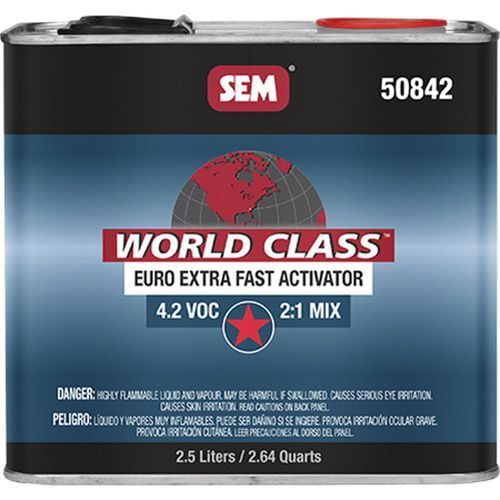 Extra Fast Activator, 2.5 L Can, Liquid, Use With: World Class 4.2 VOC Euro Clearcoat