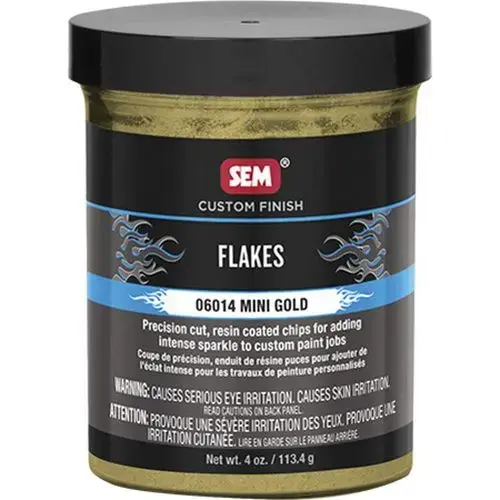 Flakes, 4 oz Jar, Mini Gold, Solid