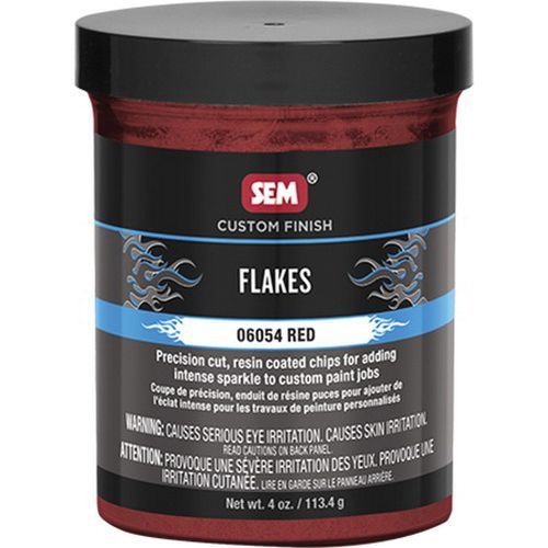 SEM 06054 Flakes, 4 oz Jar, Red, Solid