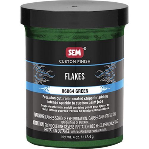 Flakes, 4 oz Jar, Green, Solid