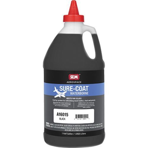 Waterborne Coating System, 0.5 gal Can, Black, Liquid