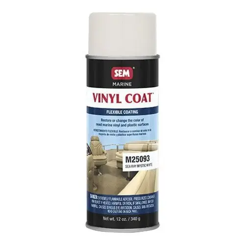 SEM M25093 Vinyl Coat, 12 oz, Sea Ray Mystic White, No VOC VOC, 24 hr Curing