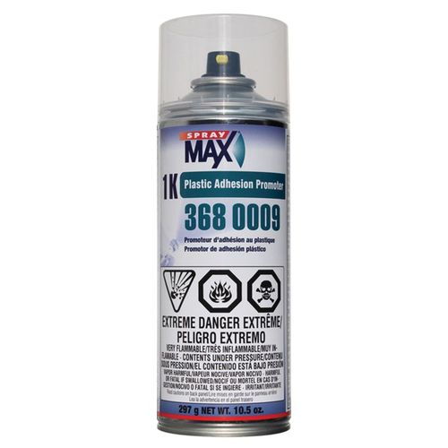 SprayMax, Peter Kwansy, Inc 3680009 1K Plastic Adhesion Promoter, 10.5 oz Aerosol Can, Transparent, Liquid
