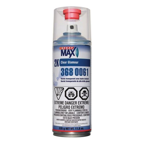 SprayMax, Peter Kwansy, Inc 3680061 2K Glamour Clear Coat, 11.8 oz, High Gloss