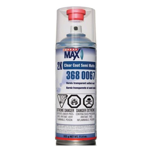 SprayMax, Peter Kwansy, Inc 3680067 2K Clear Coat, 11.4 oz, Satin