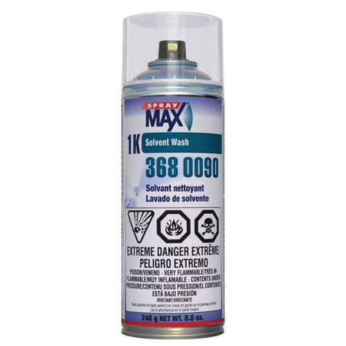 SprayMax, Peter Kwansy, Inc 3680090 1K Solvent Wash, 8.8 oz Aerosol Can, Transparent, Liquid