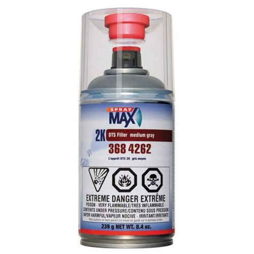 SprayMax, Peter Kwansy, Inc 3684262 2K DTS Sealer, 8.4 oz Aerosol Can, Medium Gray, 5.8 sq-ft/gal Coverage