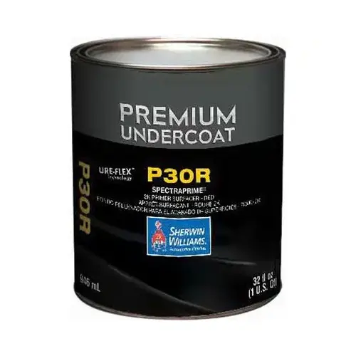 P30R-4 Premium Low VOC 2K Color Primer Surfacer, 1 qt Can, Red, 2:1 Mixing