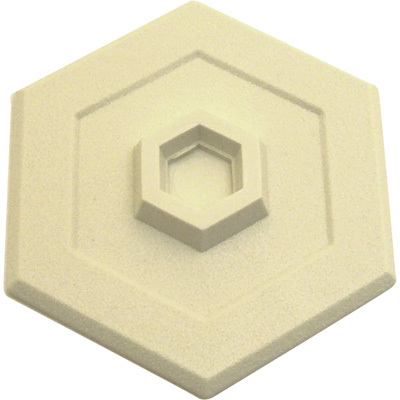 Ivory Hexagon Shaped Vinyl Wall Protector