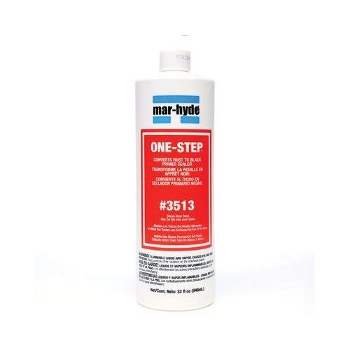 Mar-Hyde 3513 Rust Converter, 1 qt Bottle, Transparent White