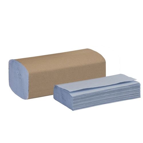 Windshield Towel, 10-1/4 in L x 9.13 in W, 250, Paper, Blue, 1 Plys