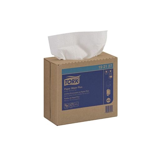 Pop-Up Box Wiper Plus, 16-1/4 in L x 9-1/4 in W, 100, Paper/Double Re-Creped, White, 1 Plys