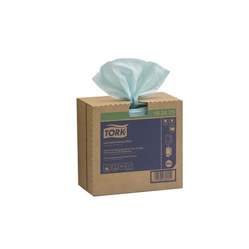 Pop-Up Box Low Lint Cleaning Cloth, 16-1/2 in L x 9 in W, 100, Spunlace, Turquoise, 1 Plys